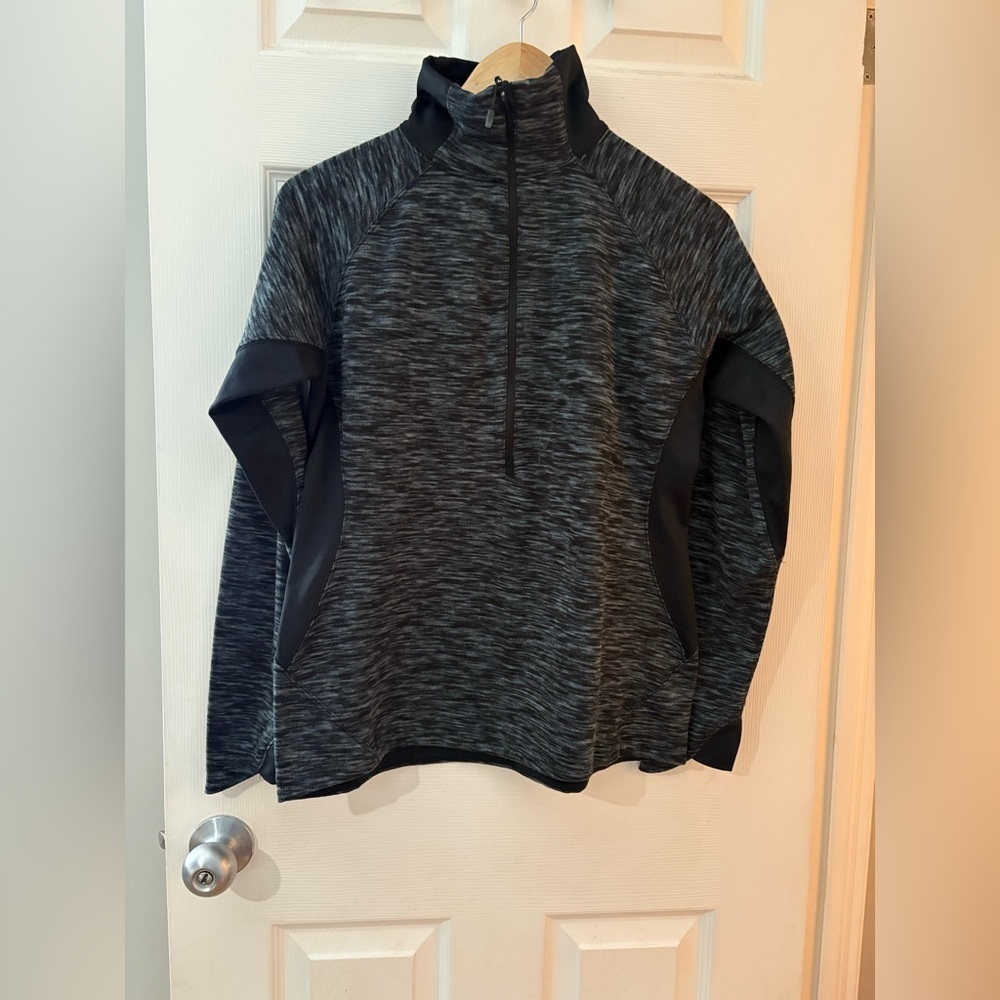 Columbia women’s black optic got it pullover half zip size large jacket sweater